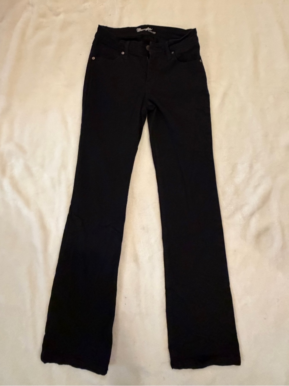 Wrangler Black Low Rise Bootcut Leg Jeans for Women